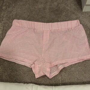 Edikted Pink Gingham Women Shorts